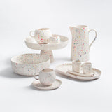 White Stoneware Ceramic Pitcher, 51oz