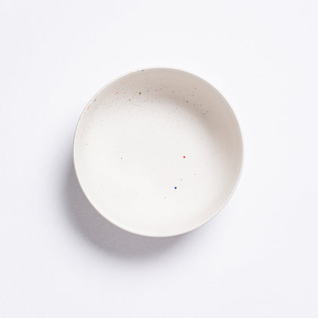 White Stoneware Ceramic Salad Bowl, 10.2"