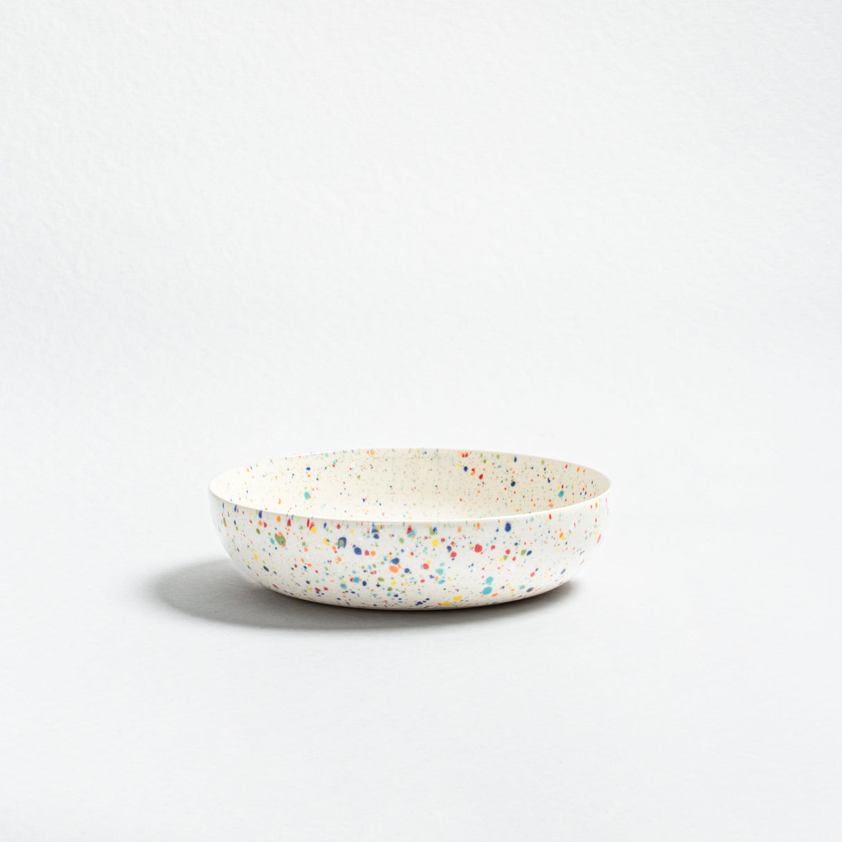 White Stoneware Ceramic Pasta Plates, 8.3", Set of 6