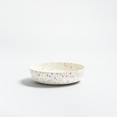 White Stoneware Ceramic Pasta Plates, 8.3", Set of 6