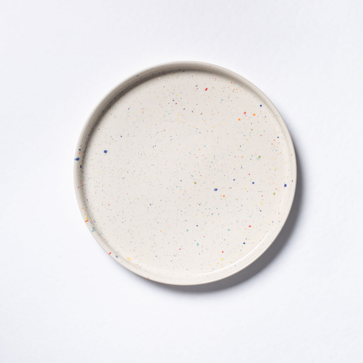 White Stoneware Ceramic Cake Stand, 11"