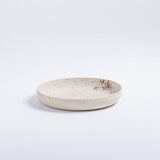 White Low Stoneware Ceramic Pasta Plates,  9", Set of 6