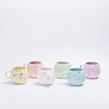 White Ball Stoneware Ceramic Mug, 8.5oz