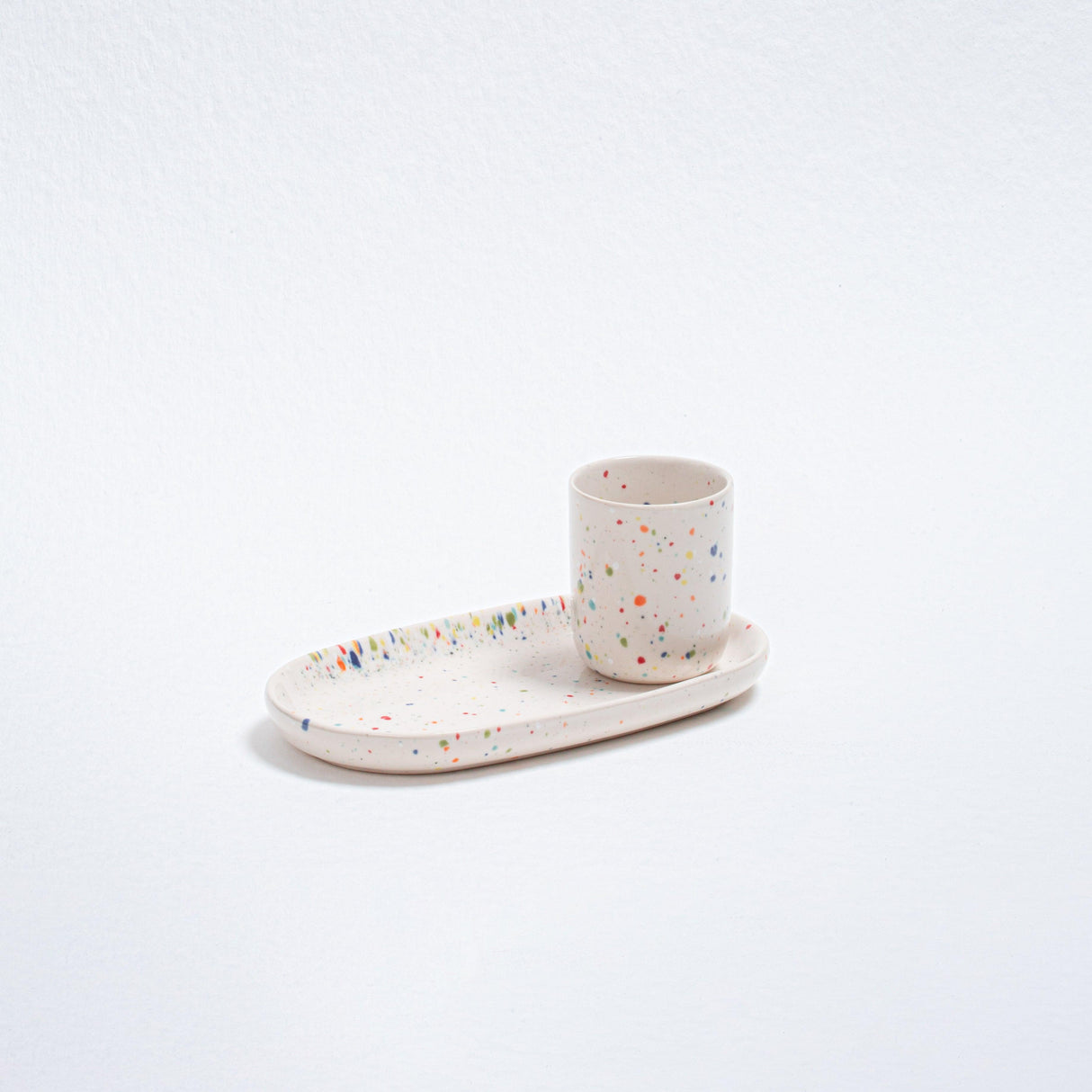 Espresso Stoneware Ceramic Cups, Set of 6