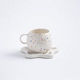 White Ball Stoneware Ceramic Mug, 17oz