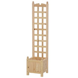 Solid Wood Raised Garden Bed with Trellis