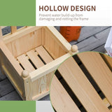 Solid Wood Raised Garden Bed with Trellis