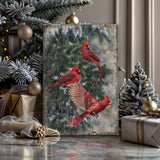 Vintage Cardinal Christmas Wall Art
