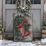 Vintage Cardinal Christmas Wall Art