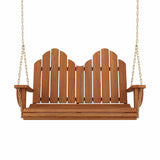 Amish Casual Adirondack Heavy Duty Porch Swing, Oak Stain