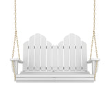 Amish Casual Adirondack Heavy Duty Porch Swing, Semi-Solid White