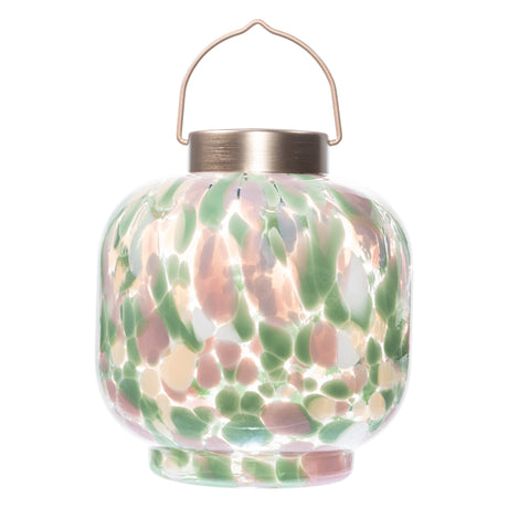 Cabin Solar Lantern Handblown Glass, 8"
