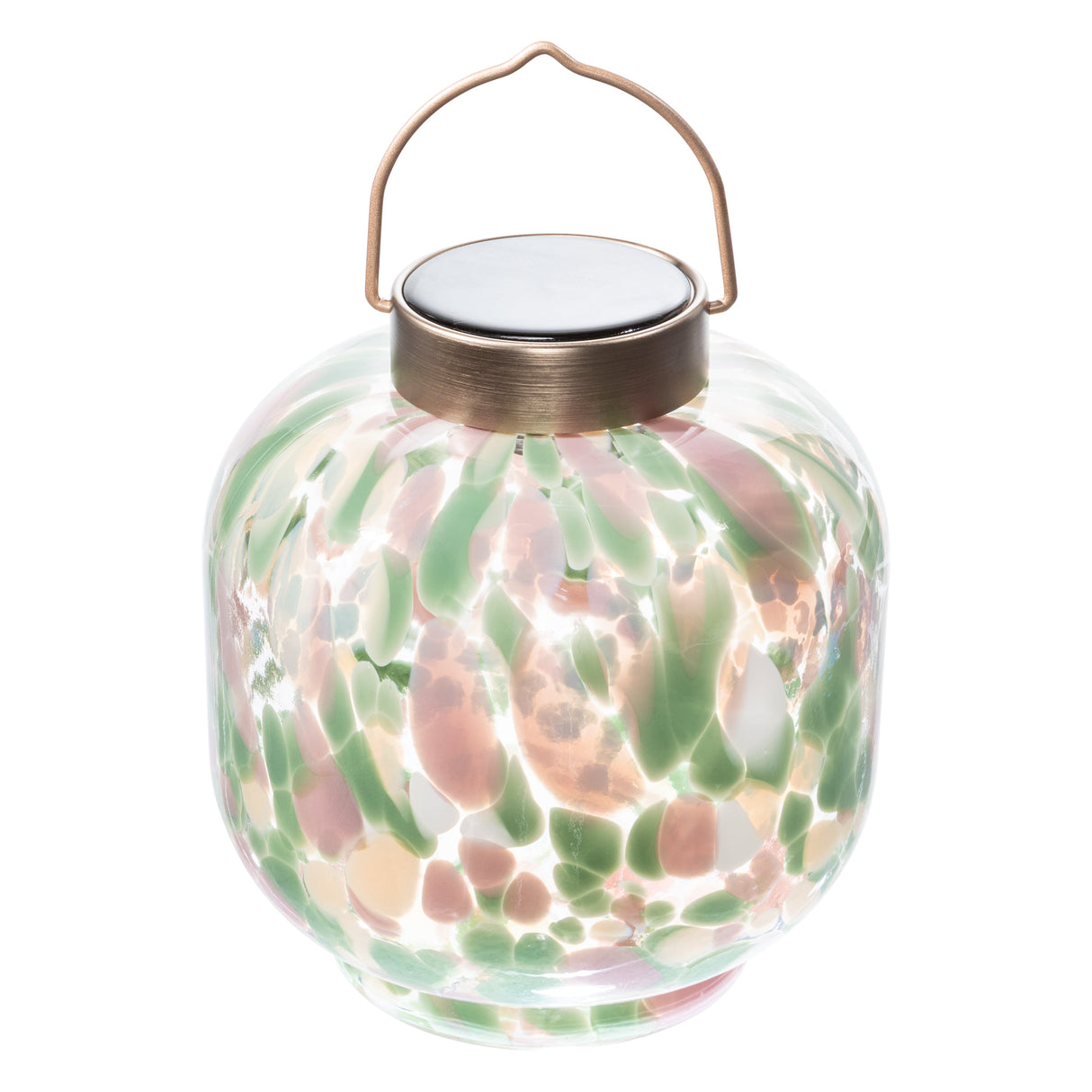 Cabin Solar Lantern Handblown Glass, 8"