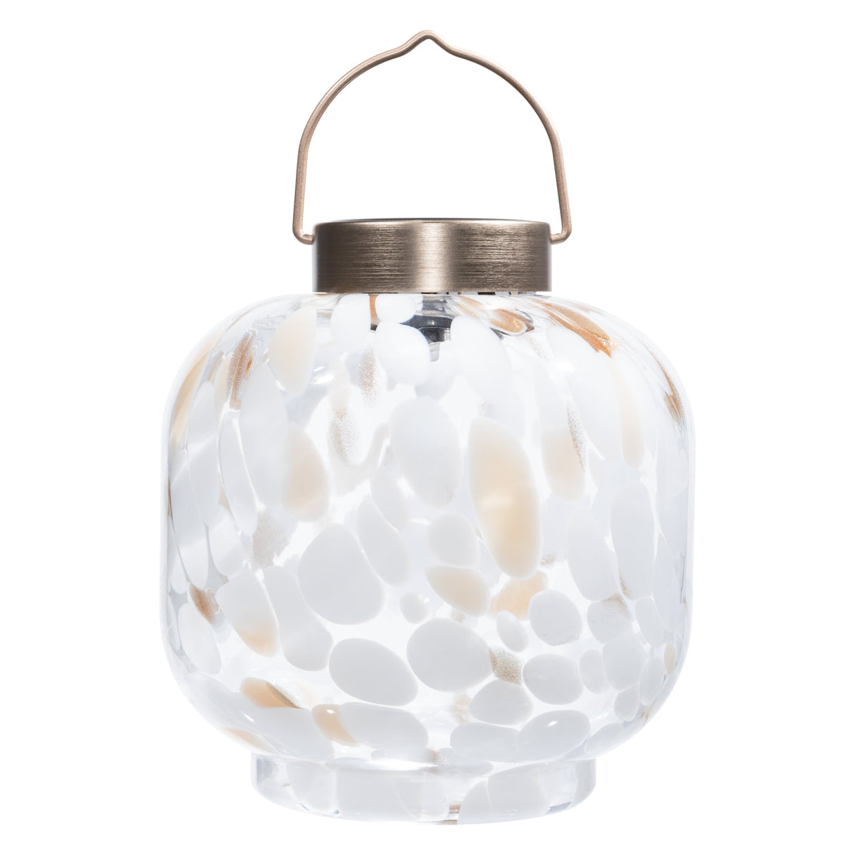 Cabin Solar Lantern Handblown Glass, 8"