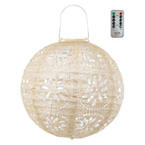 Stella Luxe Globe Boho Pearl 12" LED Lantern (Battery Powered)