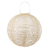 Stella Luxe Globe Boho Pearl 12" LED Lantern