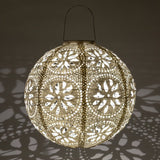 Stella Luxe Globe Boho Pearl 12" LED Lantern (Battery Powered)