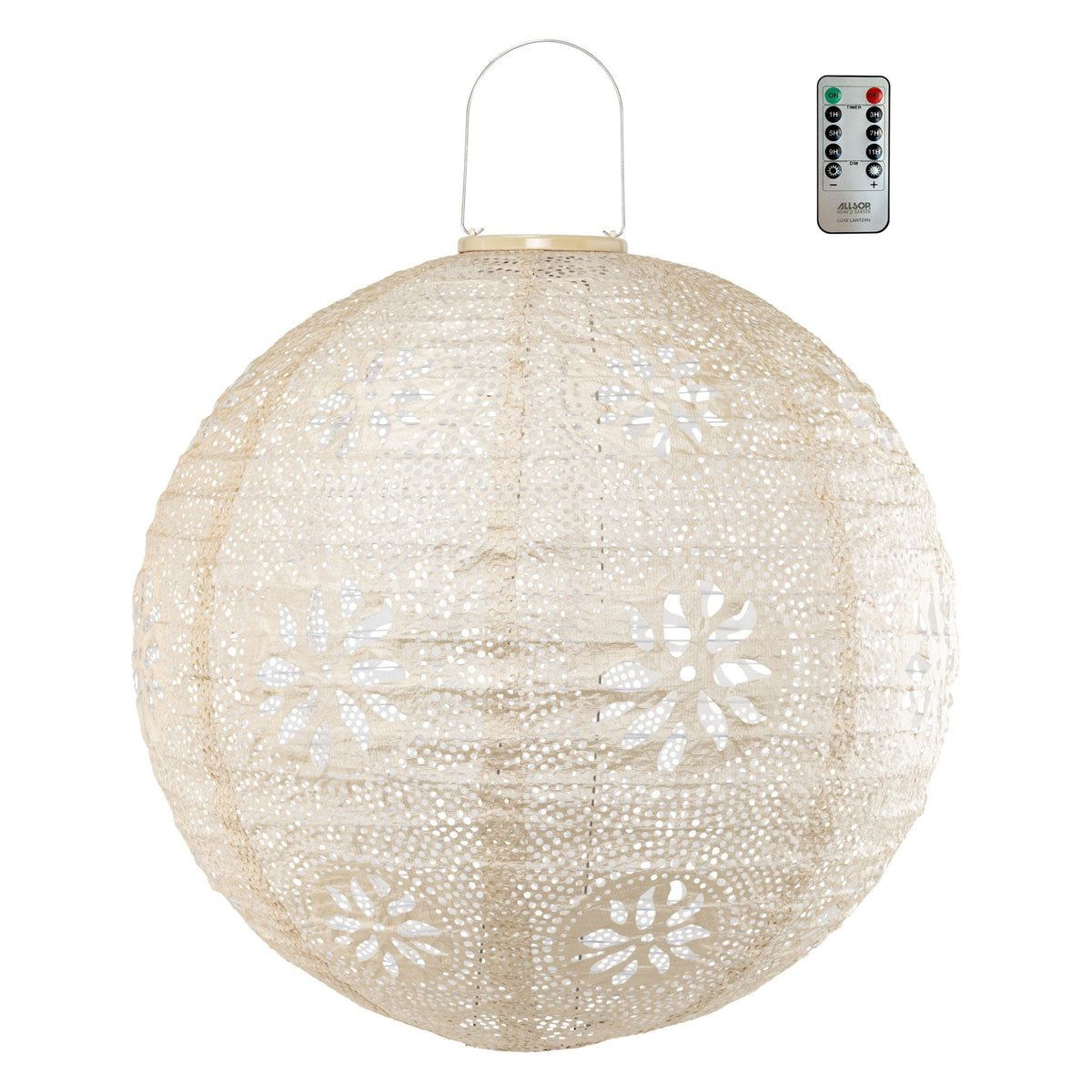 Stella Luxe Globe Boho Pearl 18" LED Lantern (Battery Powered)
