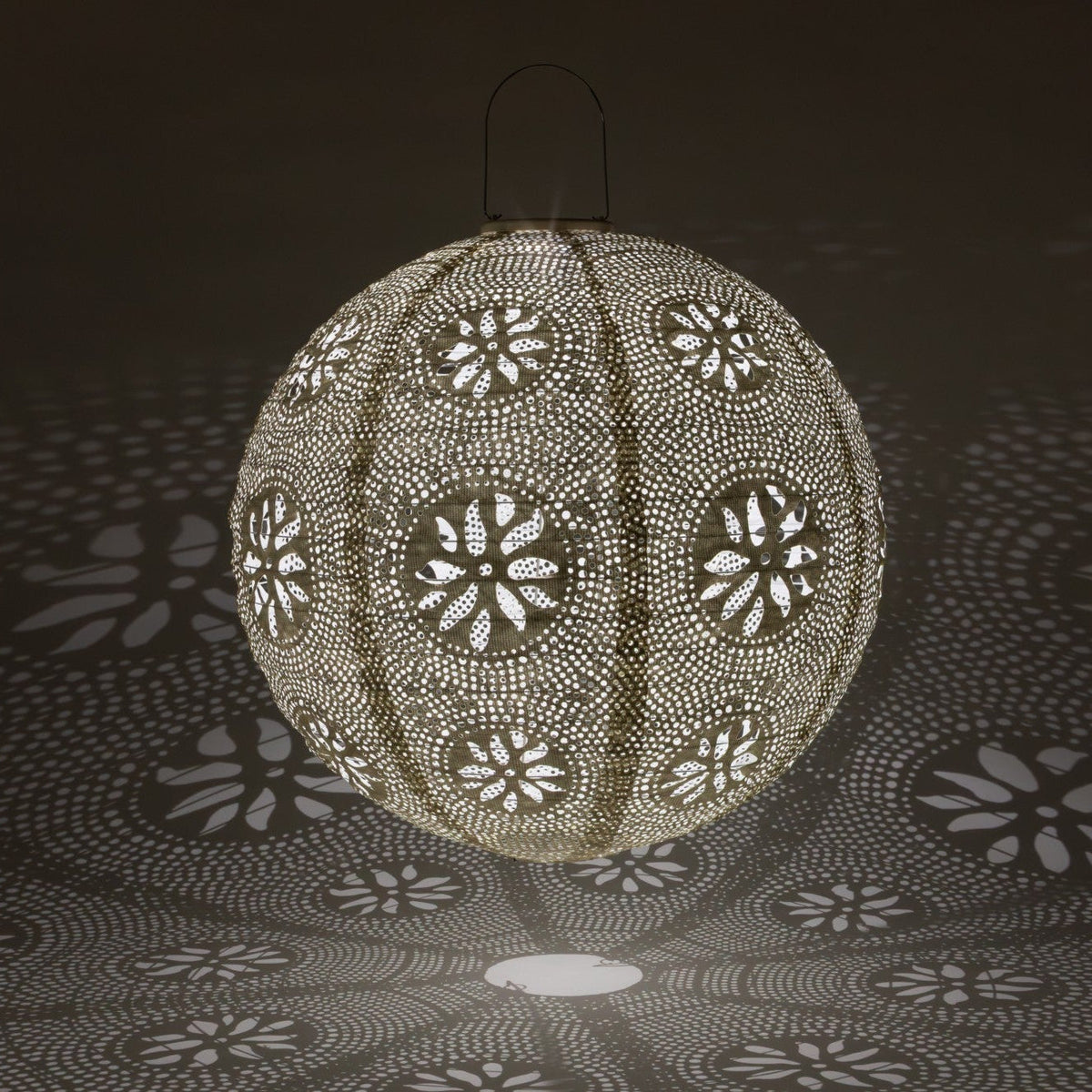 Stella Luxe Globe Boho Pearl 18" LED Lantern (Battery Powered)