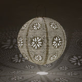 Stella Luxe Globe Boho Pearl 18" LED Lantern (Battery Powered)