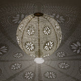 Stella Luxe Globe Boho Pearl 18" LED Lantern