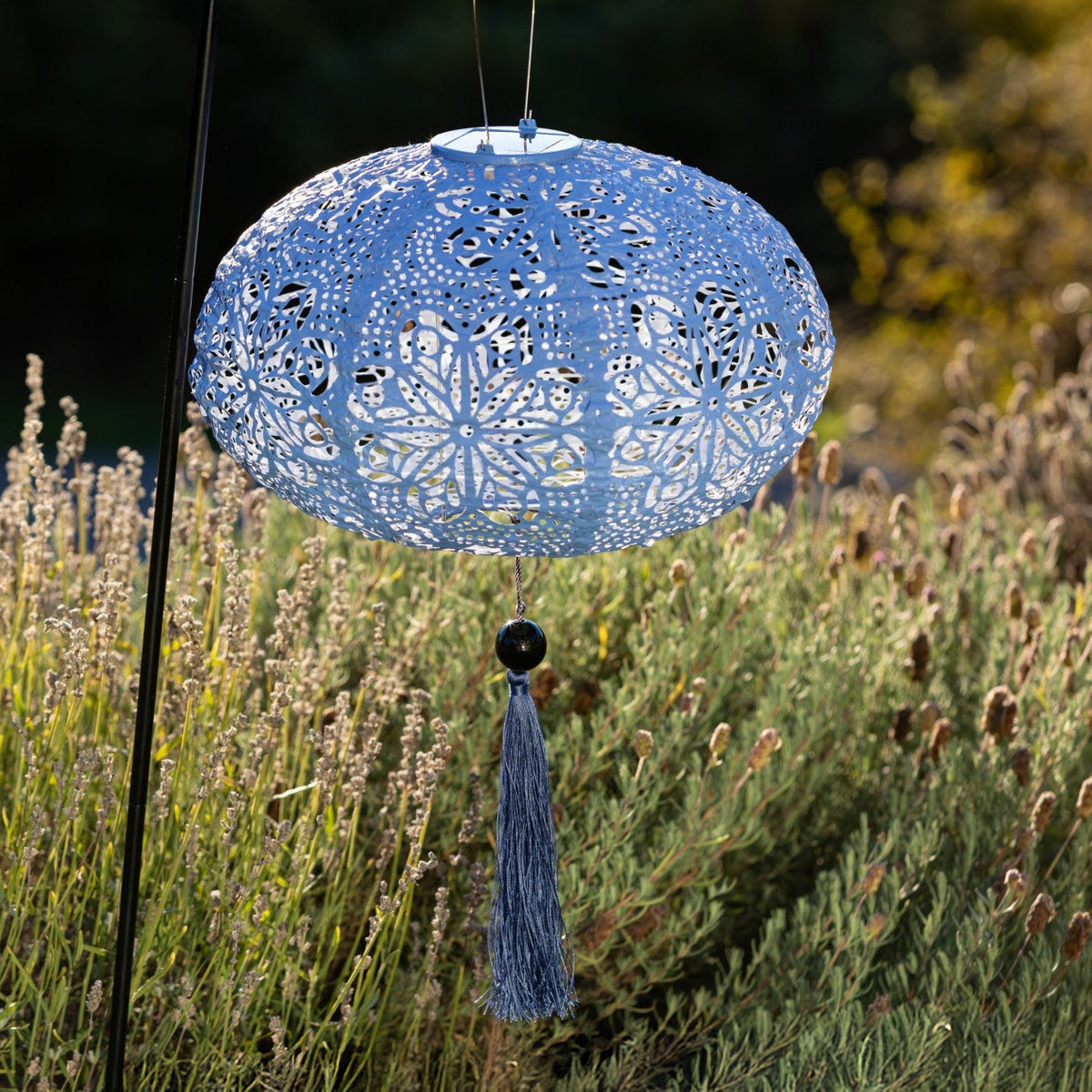 Soji Stella - Tassel Oval - 14" Solar Lantern