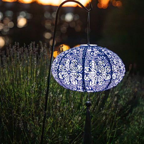 Soji Stella - Tassel Oval - 14" Solar Lantern