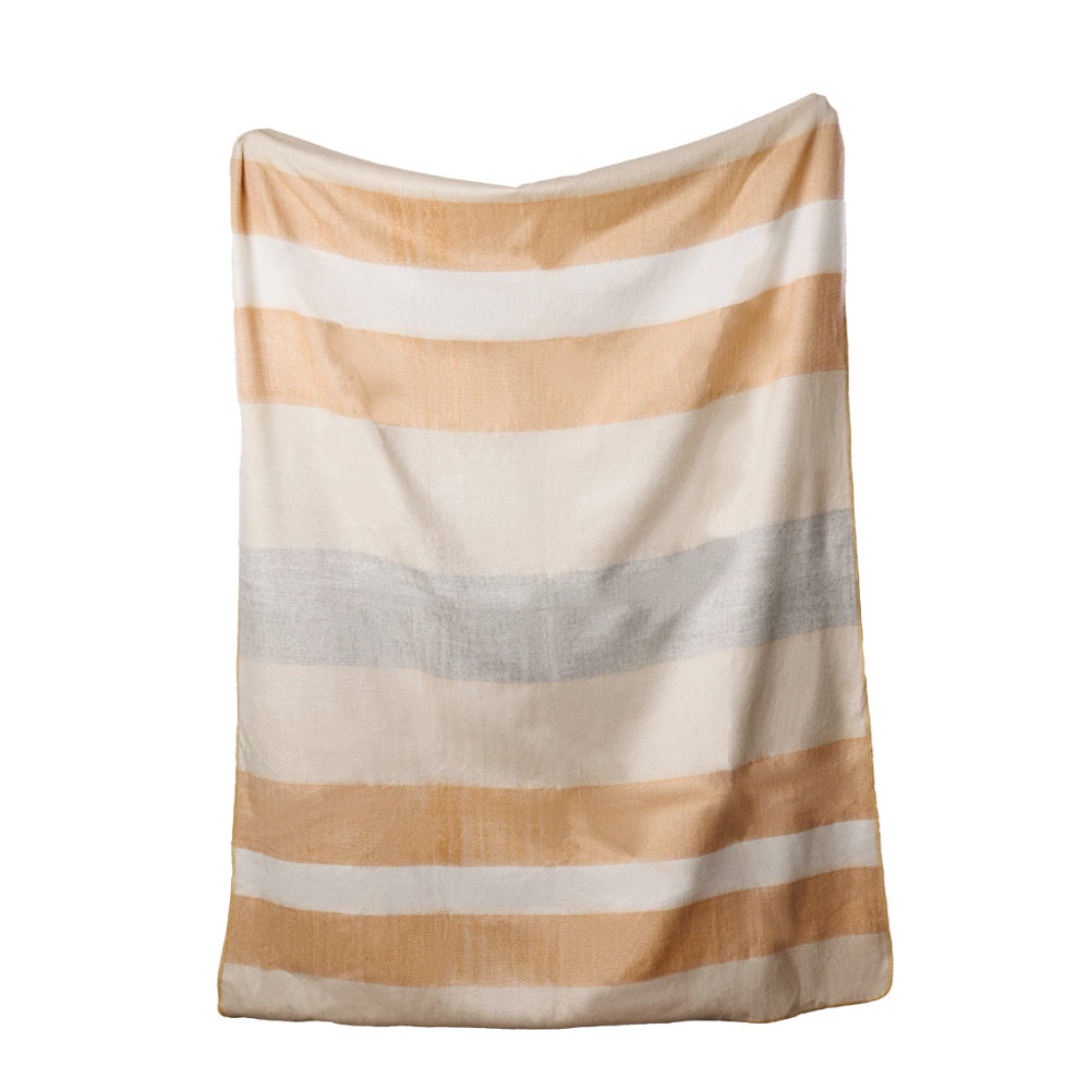 Kallpa Collection - Handwoven Apricot Mist Alpaca Throw Blanket From Ecuador