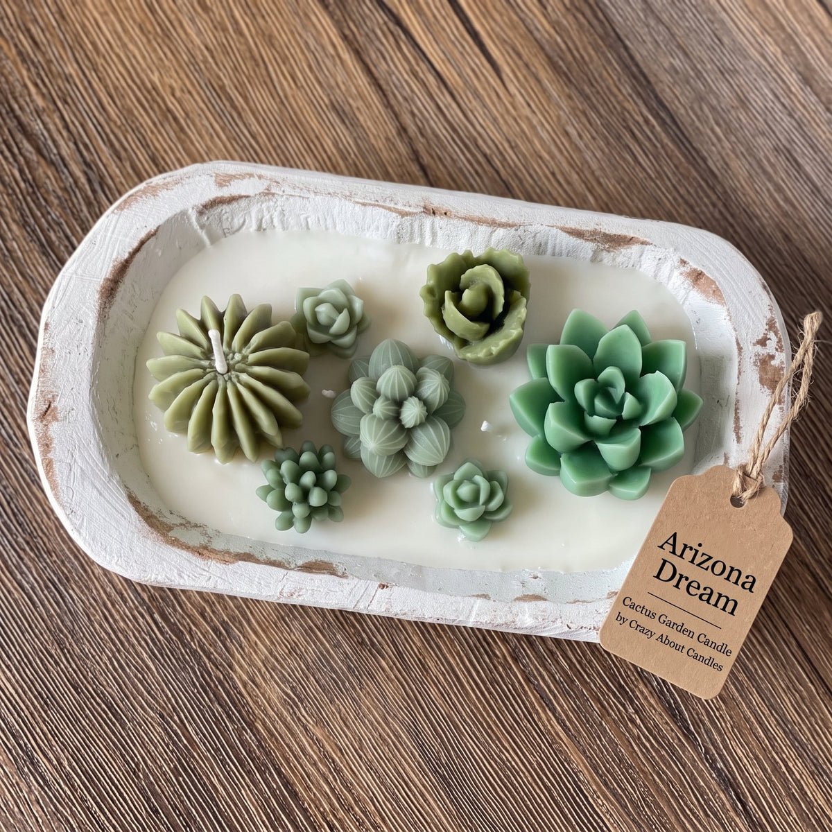 Dough Bowl Candle | Soy Wax Bowl Candle | Cactus Candle