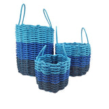 Authentic Maine Lobster Rope Storage Navy Blue, Blue and Light Blue