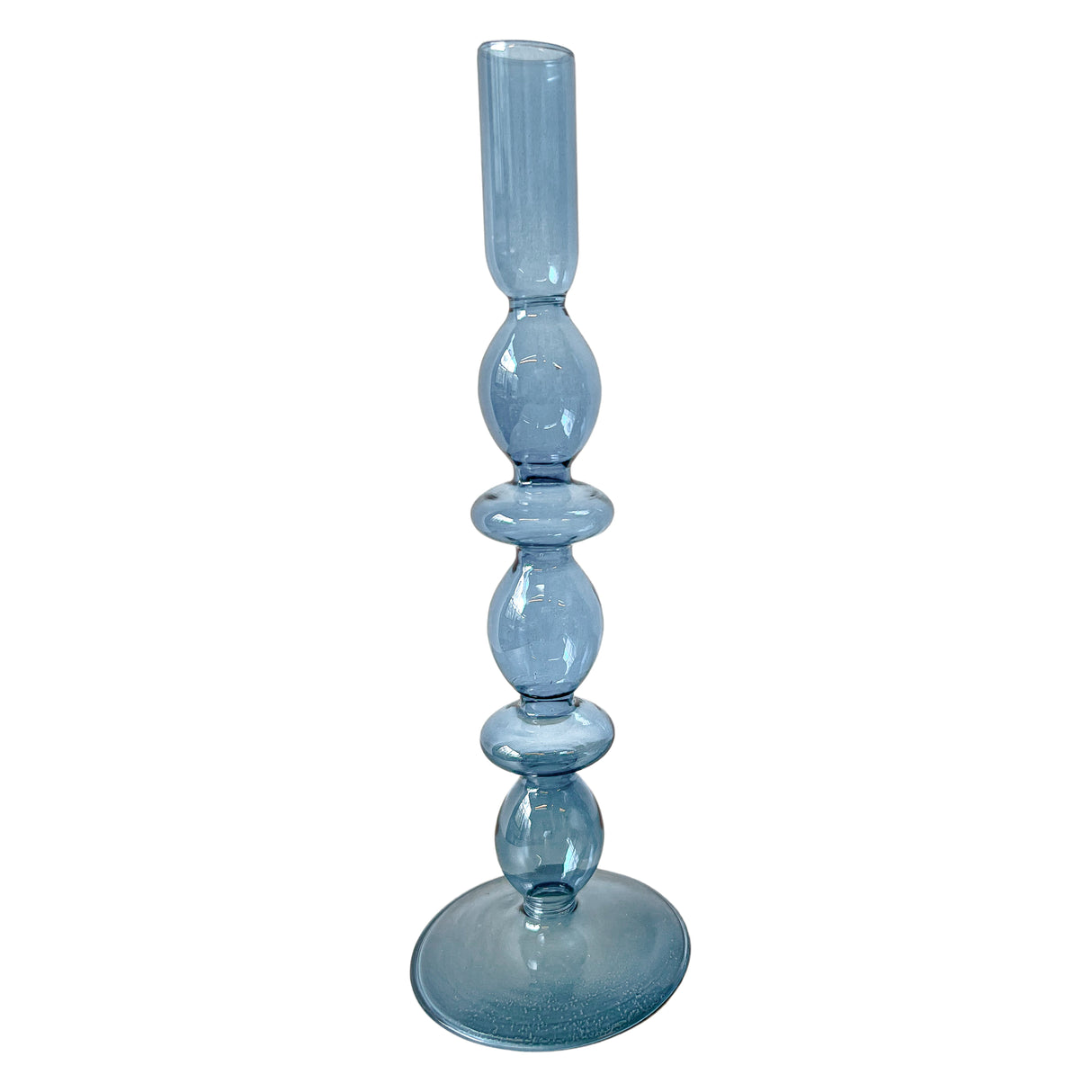 Azure Blue Candle Holder - Pair