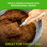 Garden Planting Set - Includes Classic Trowel, Transplanter, Bulb Planter
