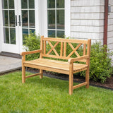 Natural Teak Outdoor Patio and Garden Bench
