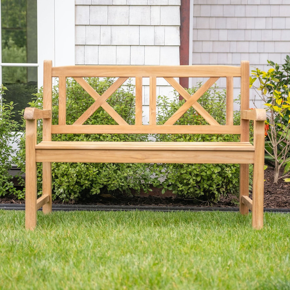 Natural Teak Outdoor Patio and Garden Bench