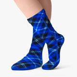 Polar Feet Adult Socks - Blue Argyle