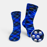 Polar Feet Adult Socks - Blue Argyle