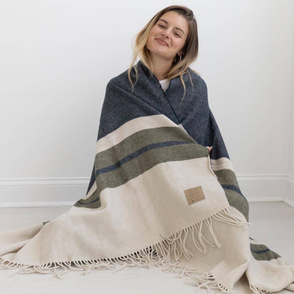 Peace Mother Earth Lambswool Blanket, 48” x 72”