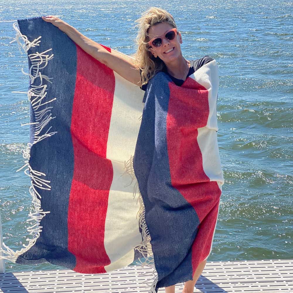 Peace Freedom Lambswool Blanket, 48” x 72”