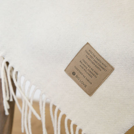 Peace Mother Earth Lambswool Blanket, 48” x 72”