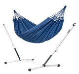 Nautico Cool Grey Outdoor Marine - Weather-Resistant Kingsize Hammock with Powder Coated Steel Stand