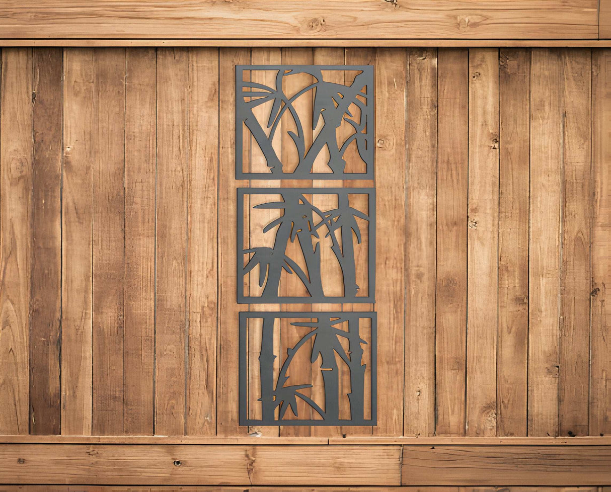 Bamboo Panel Trio (3) - Metal Wall Art