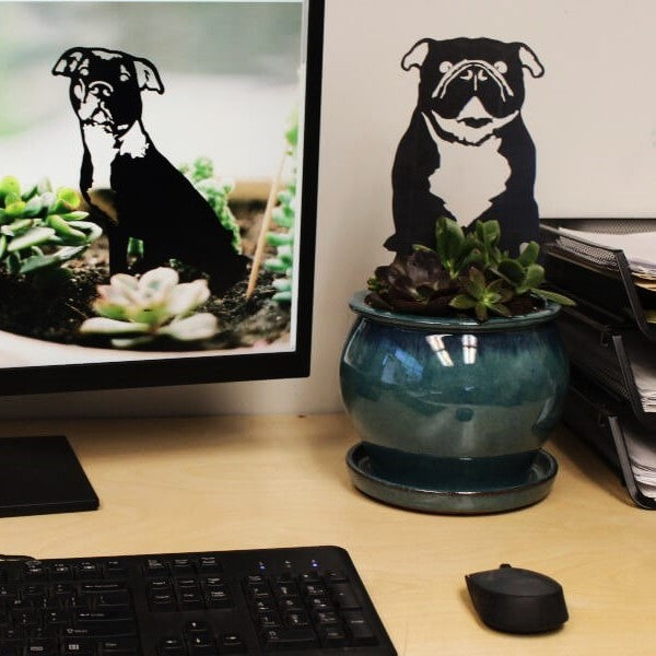 English Bulldog Garden Stake