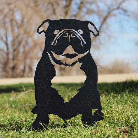 English Bulldog Garden Stake