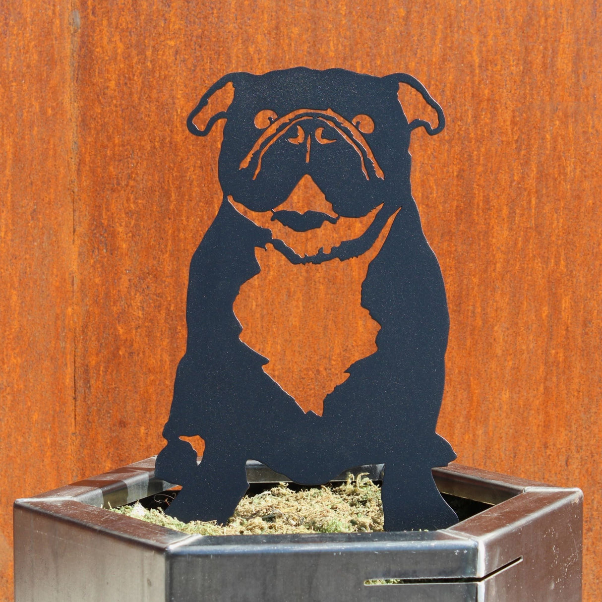 English Bulldog Garden Stake