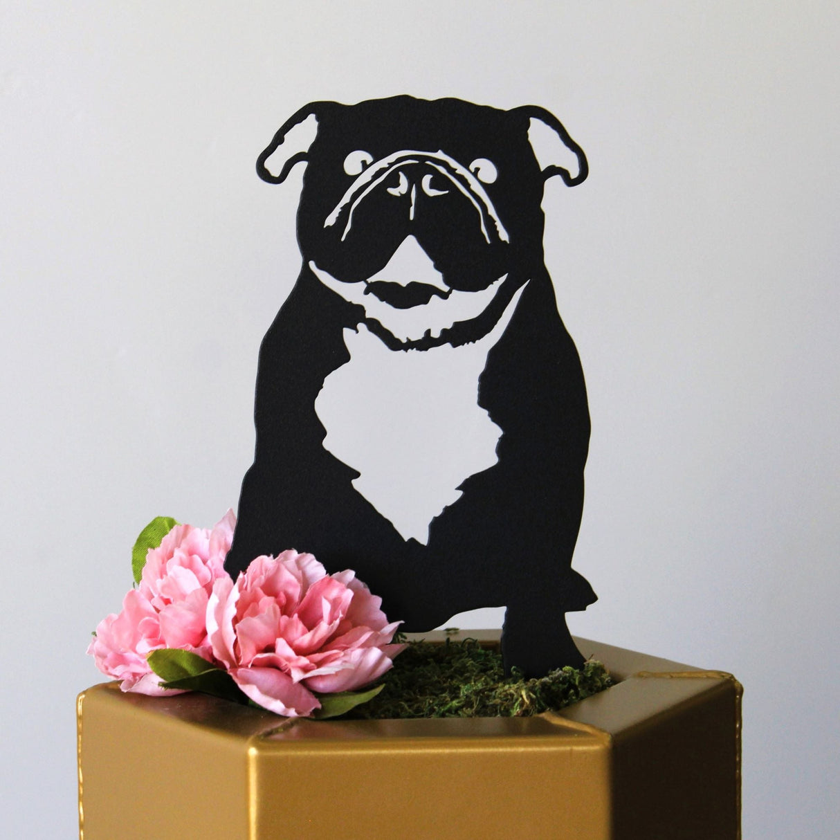 English Bulldog Garden Stake