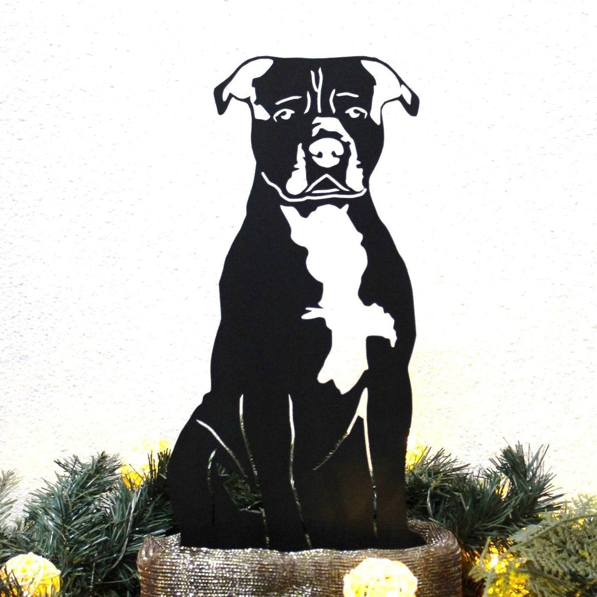 American Staffordshire Terrier Metal Art – Handcrafted Dog Décor