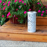 Bloom Punched Metal Solar Lantern - White