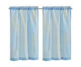 Blue Curtains For Kitchen -Set of 2
