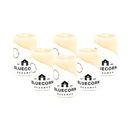 Ivory Pure Beeswax Pillar Candles