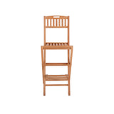 Emmett Natural Teak Indoor/Outdoor Folding Bar Stool